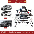 15-20 Alphard/Vellfire Mudança para o kit de corpo Lexus LM